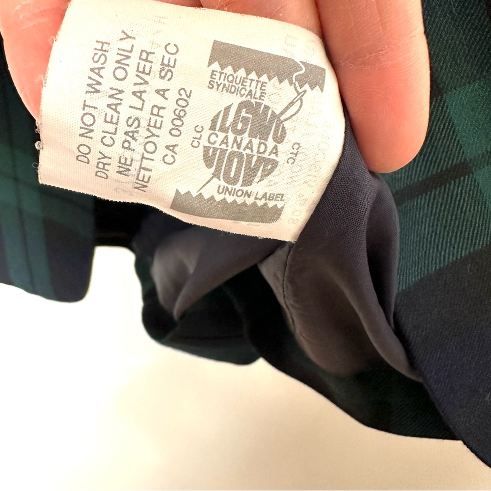 Vintage Tartan Plaid Old Money Heritage Blazer Single Button Black Watch Preppy - Picture 7 of 13